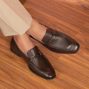 The Tumac Brown Men's Leather Loafers Tresmode