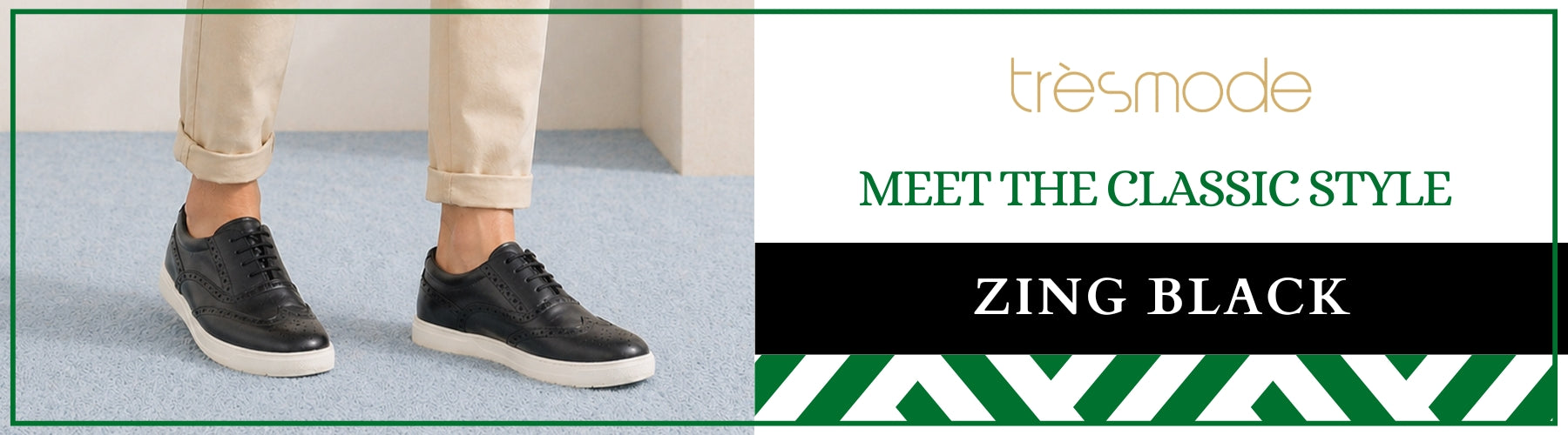 Tresmode Zing Black Men's Sneakers - A+ Content