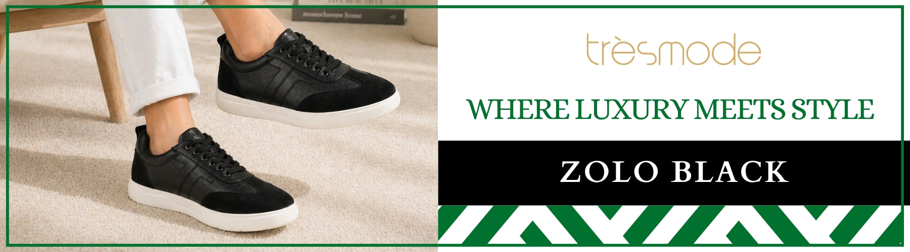 Tresmode Zolo Black Men's Sneakers - A+ Content