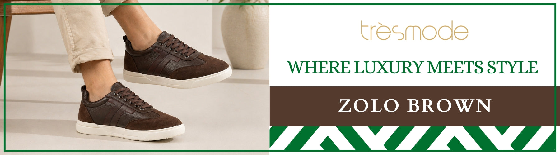 Tresmode Zolo Brown Men's Sneakers - A+ Content