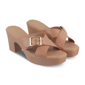 The Argentia Beige Women's Dress Block Heel Sandals Tresmode - Tresmode