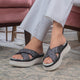 The Tonned Black Women's Dress Wedge Sandals Tresmode