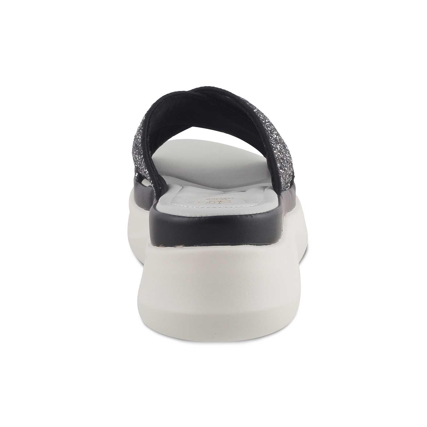 The Tonned Black Women's Dress Wedge Sandals Tresmode - Tresmode