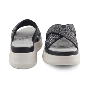 The Tonned Black Women's Dress Wedge Sandals Tresmode - Tresmode