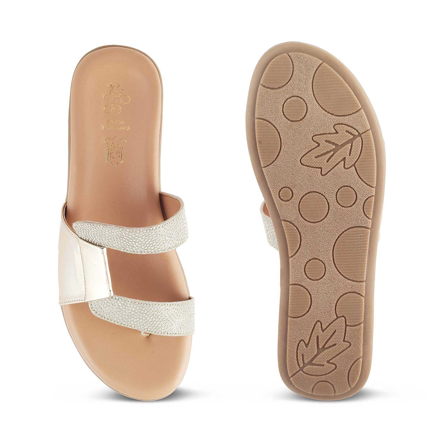 The Baf Gold Women's Dress Flats Tresmode - Tresmode