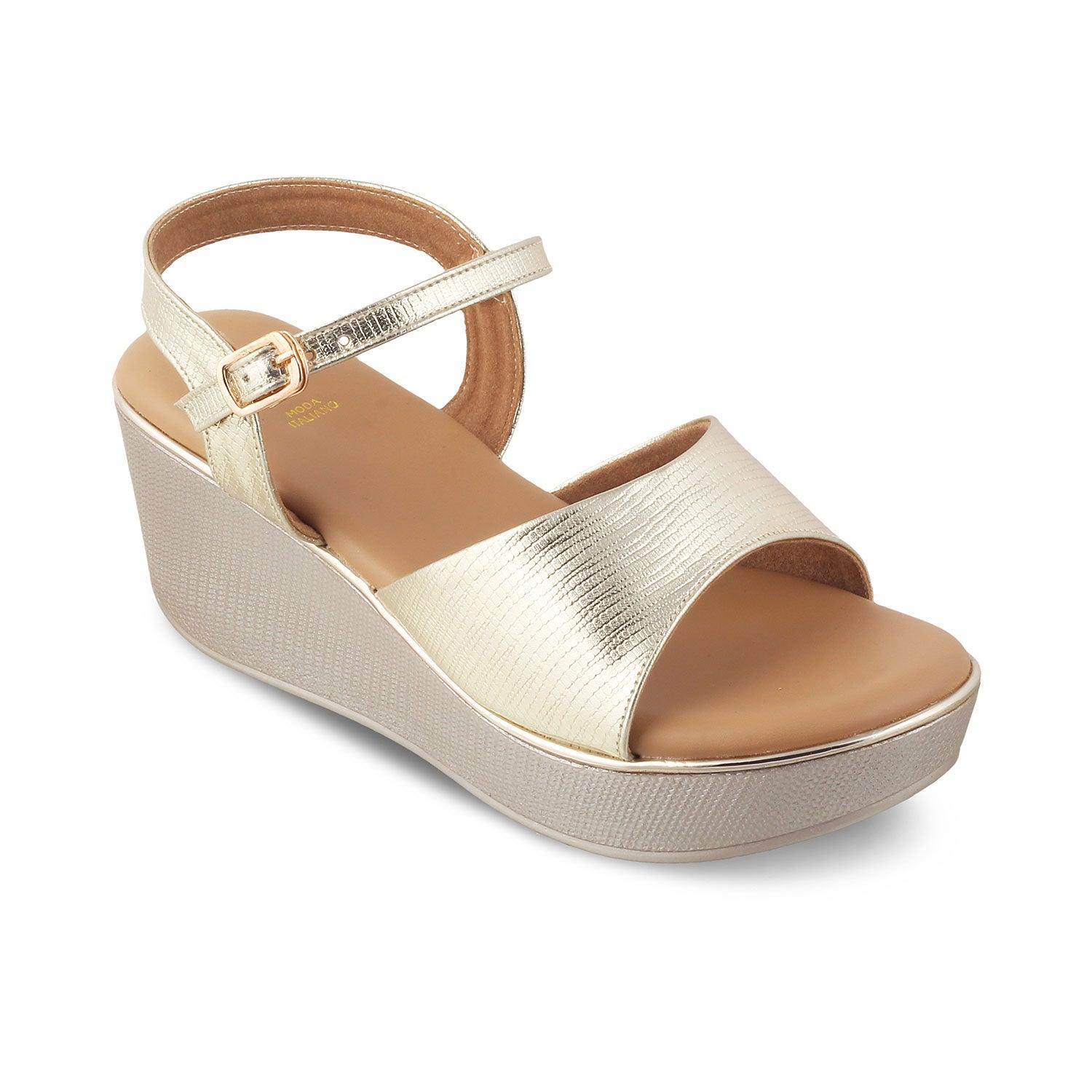 slim fit dress slacks Amora Rose Gold Wedge Heels US 6.5 Eur0 36.5 main image 1