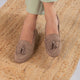 The Bonum Beige Women's Dress Tassel Loafers Tresmode