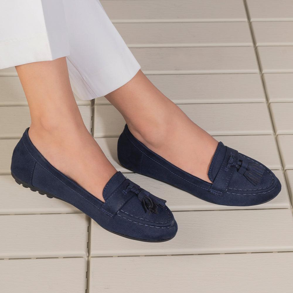 The Jonum Blue Women's Dress Tassel Loafers Tresmode - Tresmode