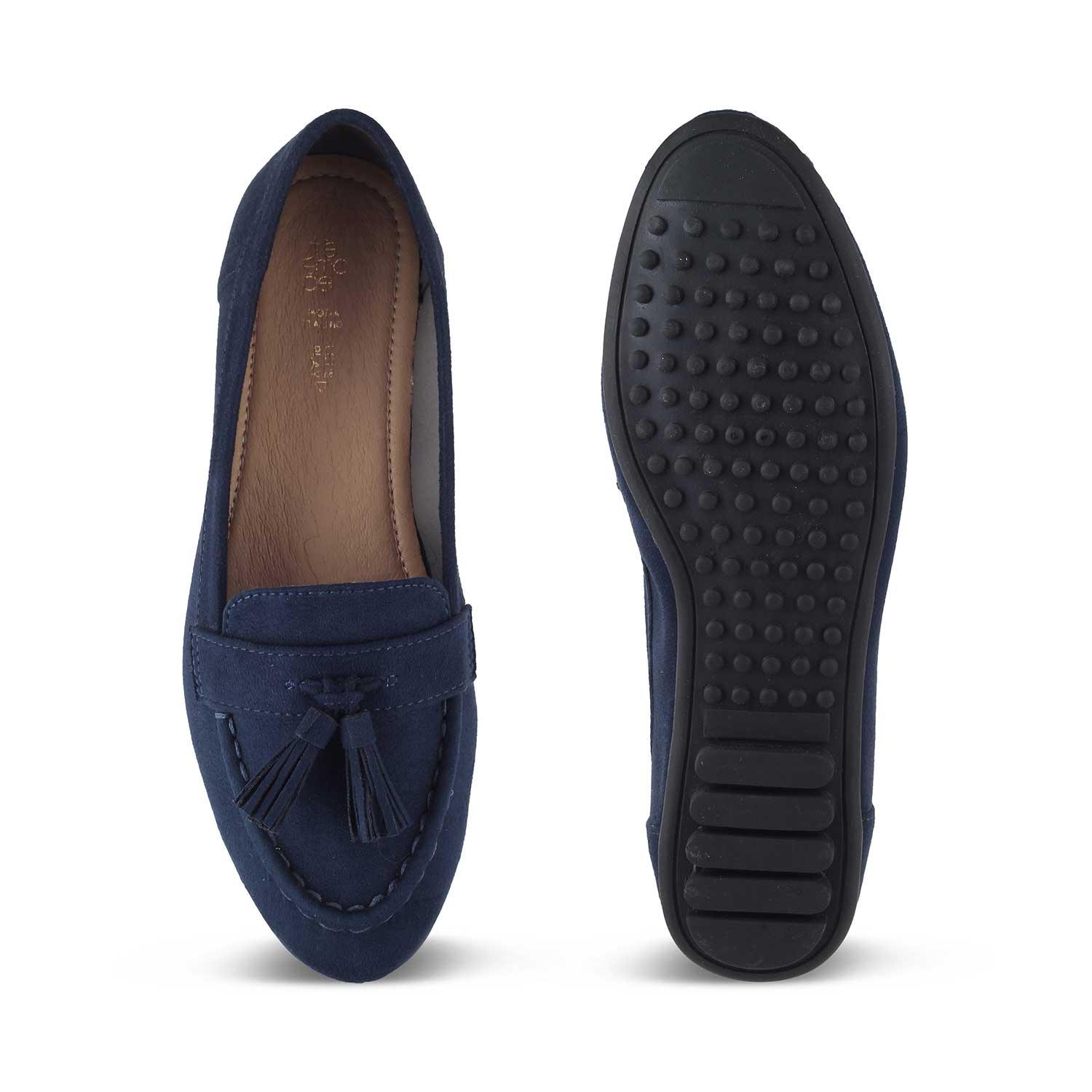 The Jonum Blue Women's Dress Tassel Loafers Tresmode - Tresmode