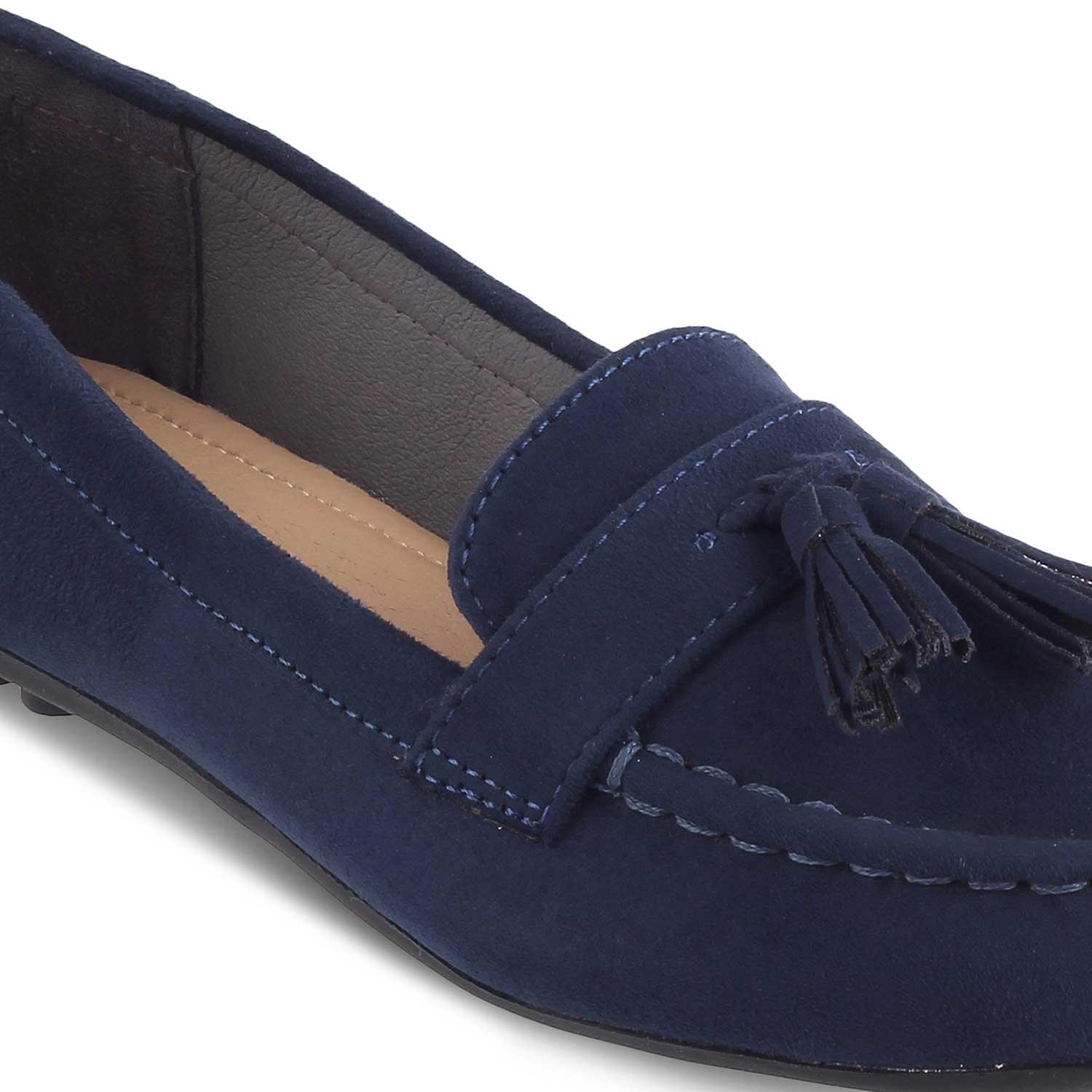 The Jonum Blue Women's Dress Tassel Loafers Tresmode - Tresmode