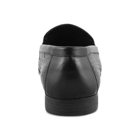 The Cytas Black Men's Leather Tassel Loafers Tresmode - Tresmode