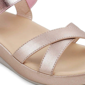 The Southee Champagne Women's Casual Wedge Sandals Tresmode