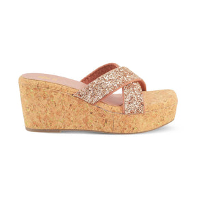 The Floren Champagne Women's Dress Wedge Sandals Tresmode - Tresmode