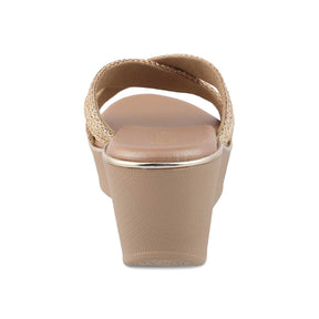 The Gia Champagne Women's Dress Wedge Sandals Tresmode - Tresmode