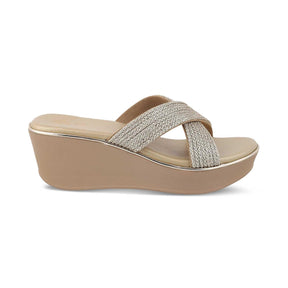 The Gia Gold Women's Dress Wedge Sandals Tresmode - Tresmode