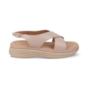 The Havit Beige Women's Casual Wedge Sandals Tresmode - Tresmode