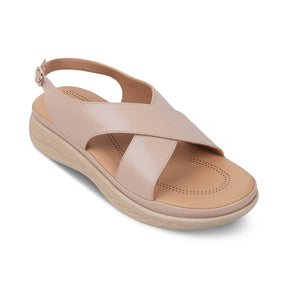 The Havit Beige Women's Casual Wedge Sandals Tresmode - Tresmode