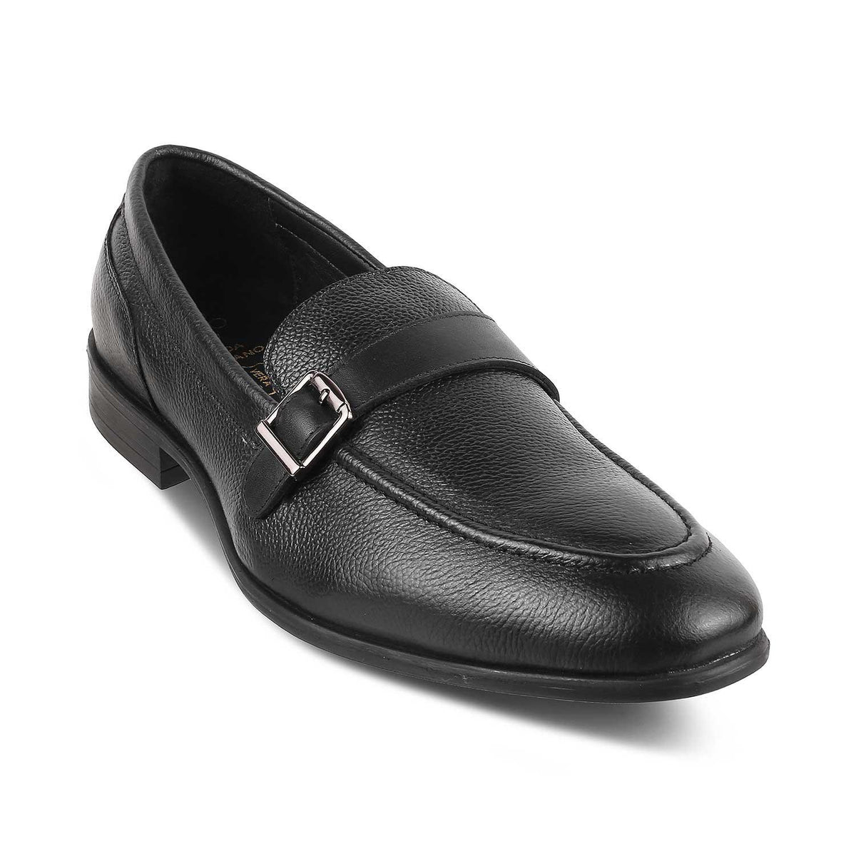 Tresmode Sweb Black Men's Leather Loafers
