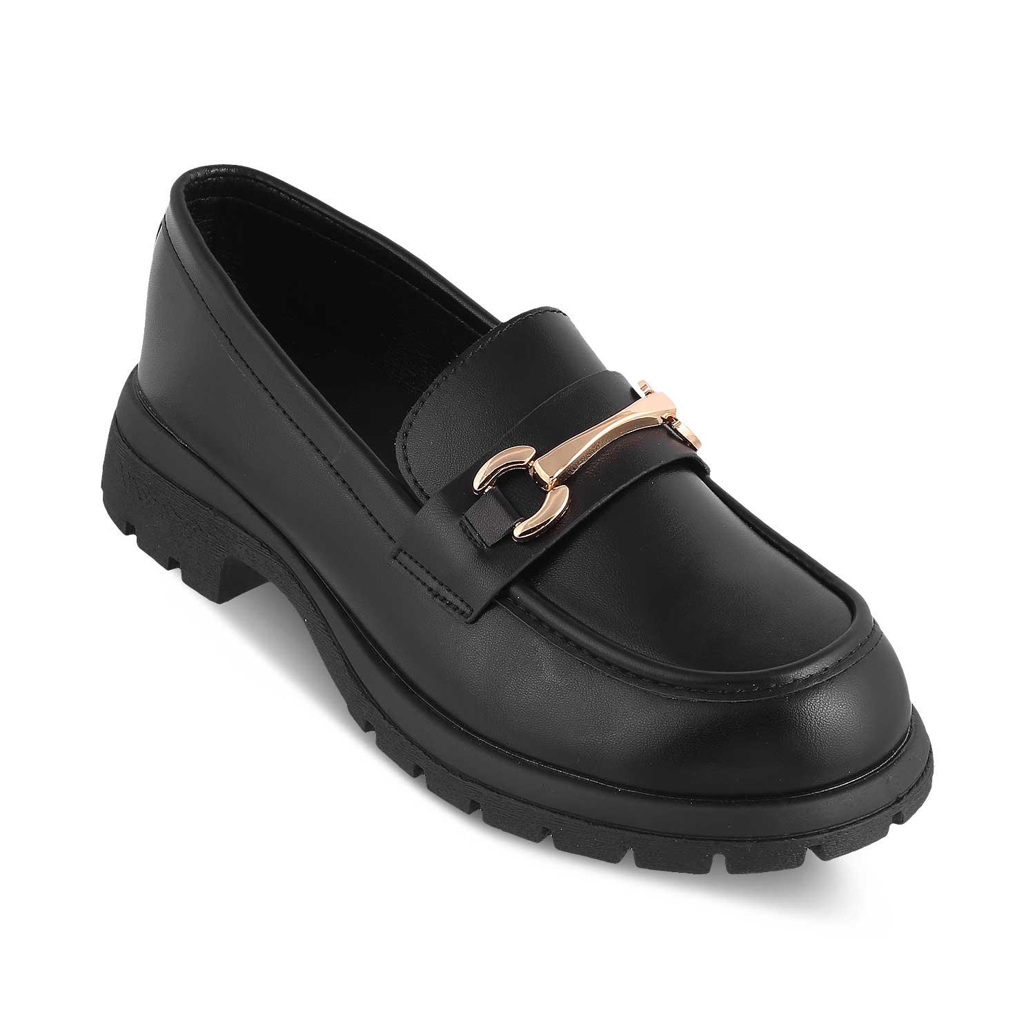 Herlipto Trois Heel Loafers Black Buy Black Women's Loafers - The
