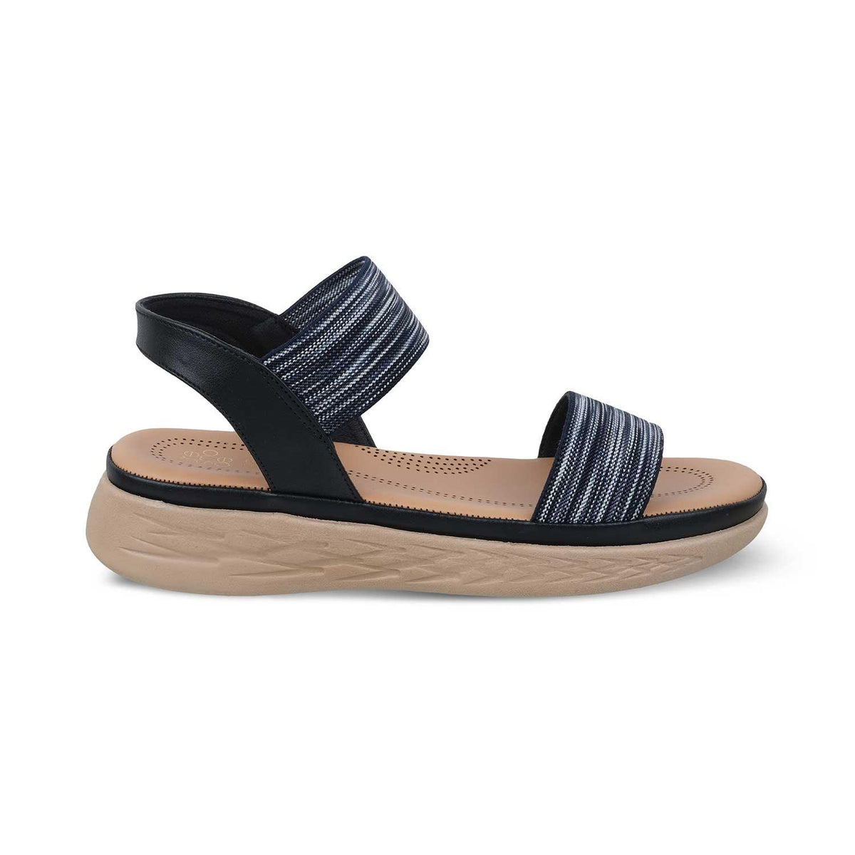 The Hint Black Women's Casual Wedge Sandals Tresmode - Tresmode