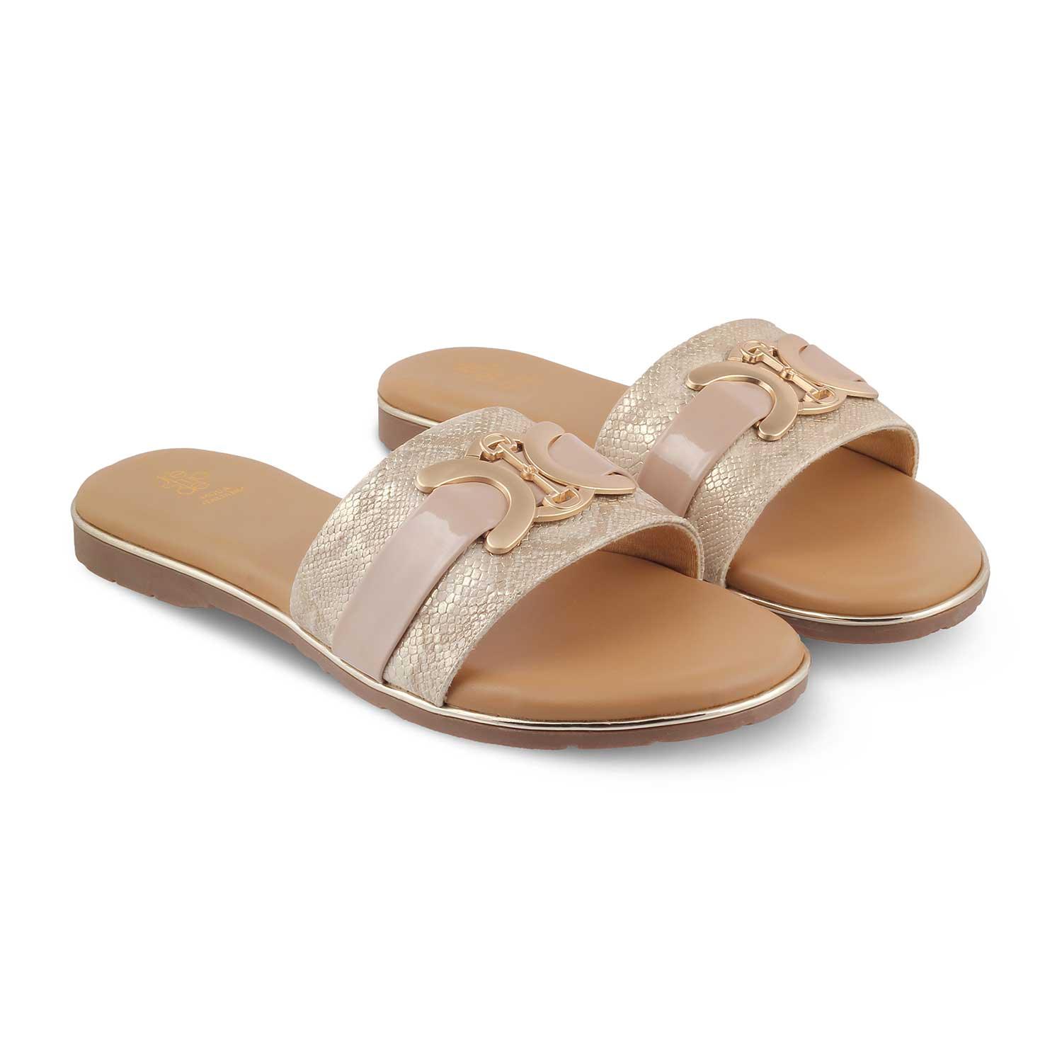 The Njoy Gold Women's Casual Flats Tresmode - Tresmode