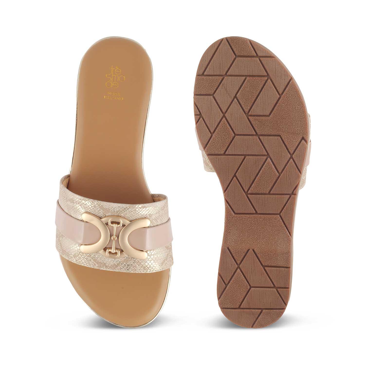 The Njoy Gold Women's Casual Flats Tresmode - Tresmode