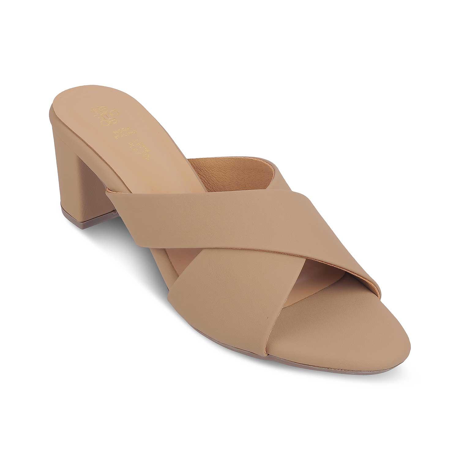 The Lisbon Camel Women's Dress Block Heel Sandals Tresmode - Tresmode