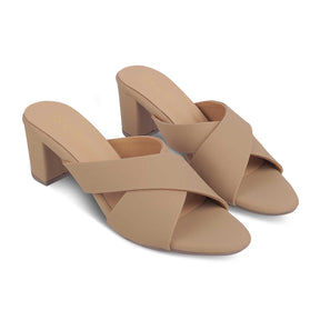 The Lisbon Camel Women's Dress Block Heel Sandals Tresmode - Tresmode