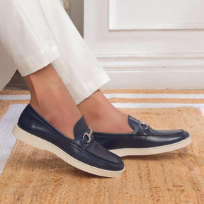 The Mamante Blue Men's Handcrafted Leather Loafers Tresmode - Tresmode