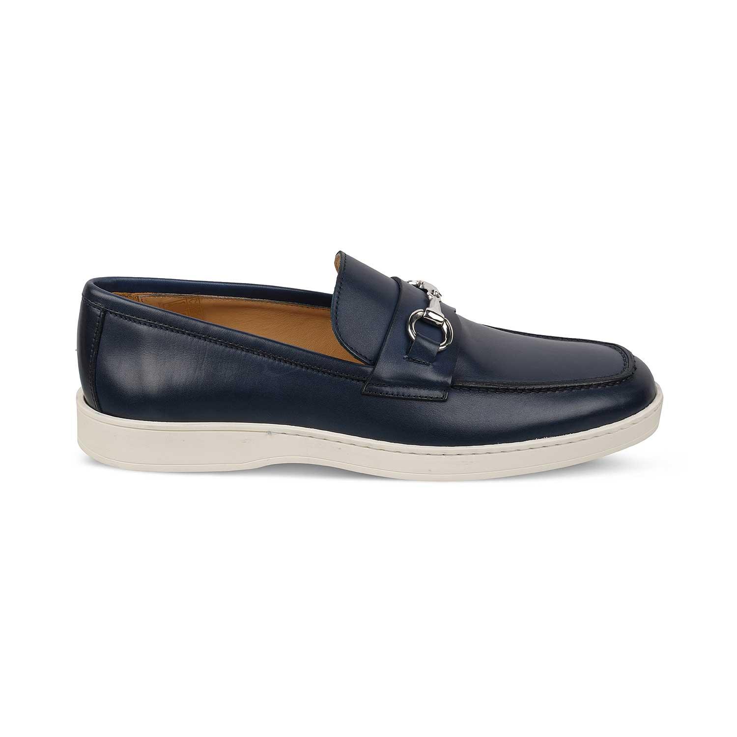 The Mamante Blue Men's Handcrafted Leather Loafers Tresmode - Tresmode
