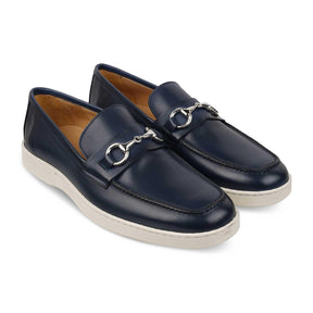 The Mamante Blue Men's Handcrafted Leather Loafers Tresmode - Tresmode