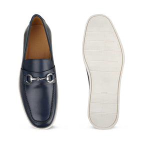 The Mamante Blue Men's Handcrafted Leather Loafers Tresmode - Tresmode