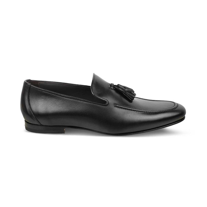 The Macario Black Men's Handcrafted Leather Driving Loafers Tresmode