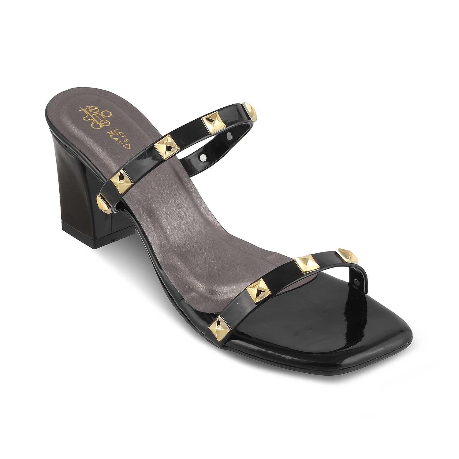 The Mag Black Women's Dress Block Heel Sandals Tresmode - Tresmode