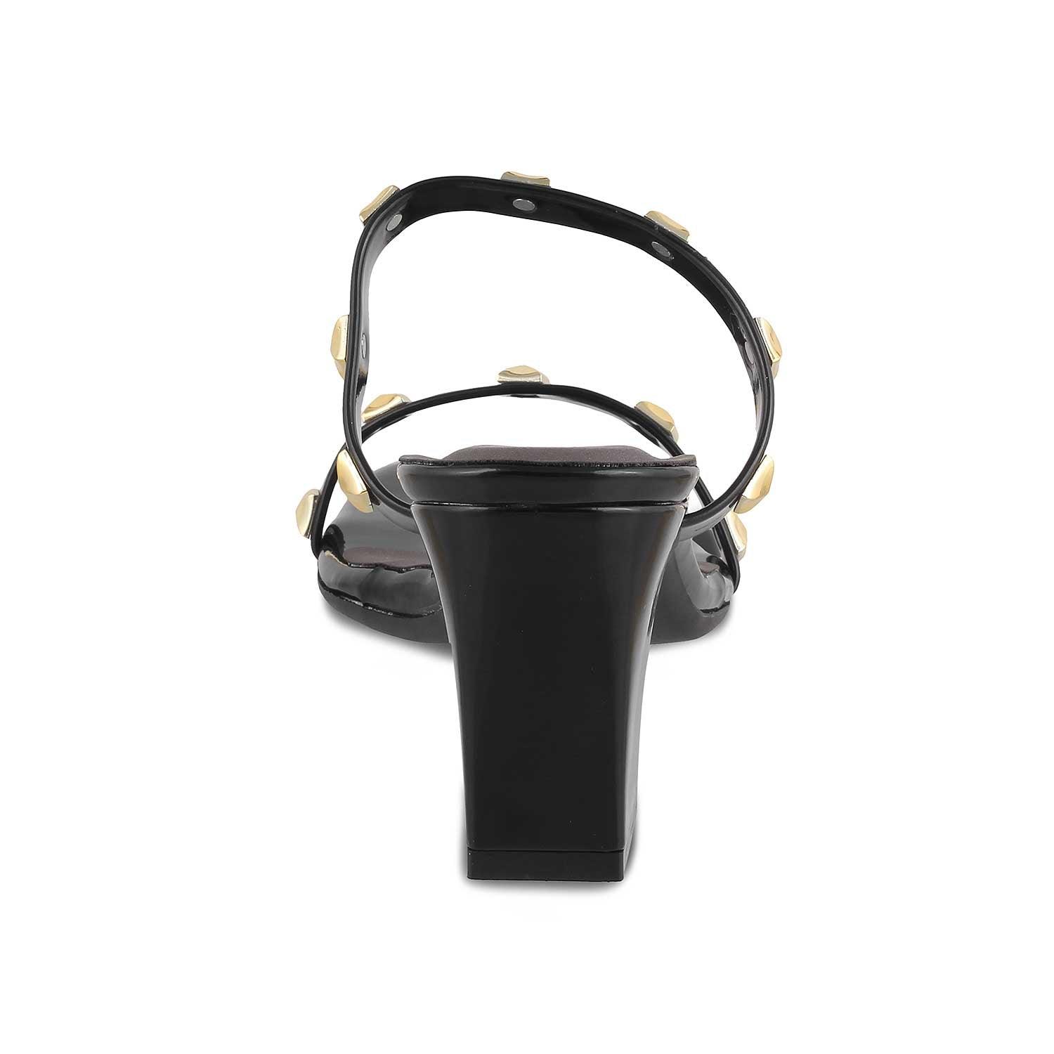 The Mag Black Women's Dress Block Heel Sandals Tresmode - Tresmode