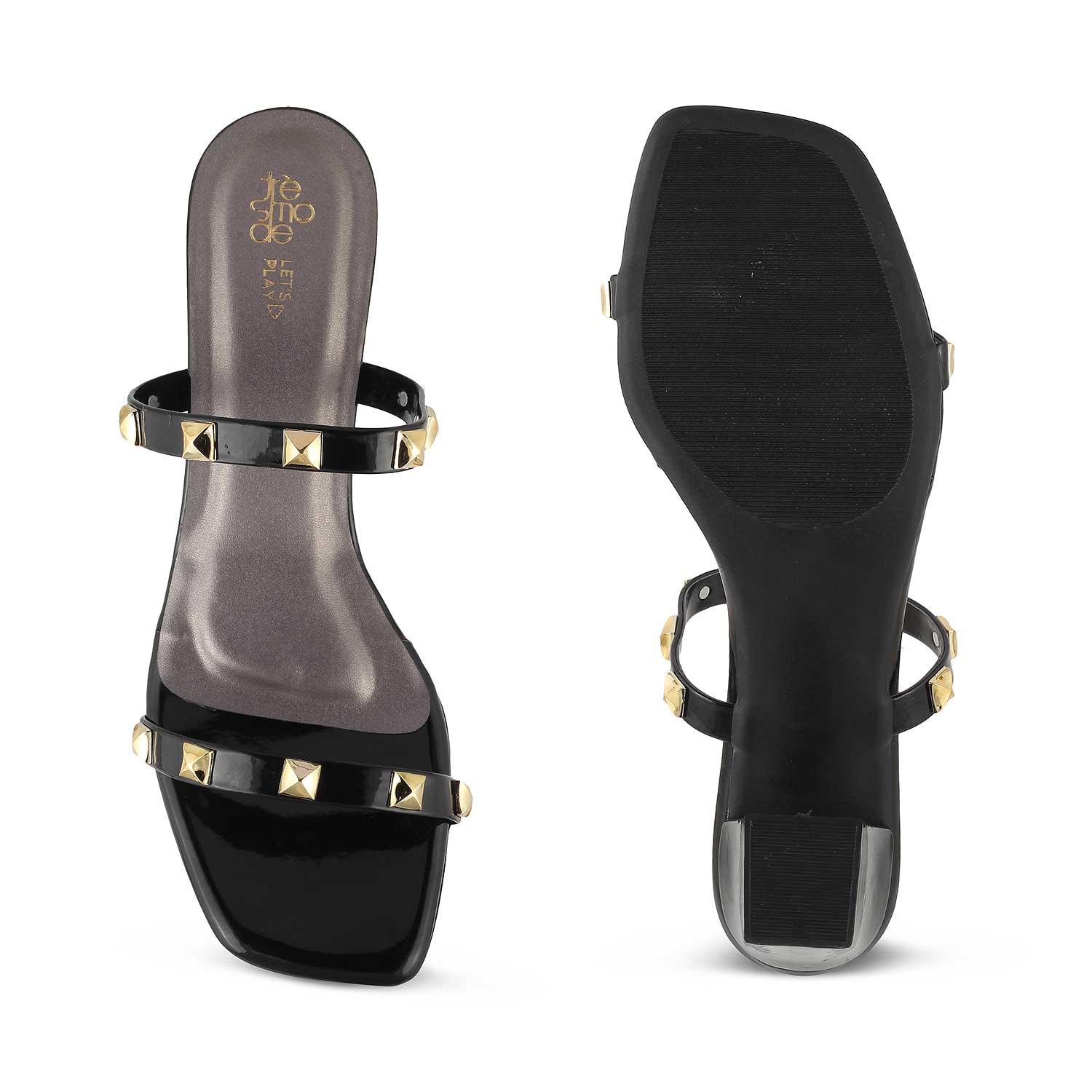 The Mag Black Women's Dress Block Heel Sandals Tresmode - Tresmode