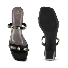 The Mag Black Women's Dress Block Heel Sandals Tresmode - Tresmode