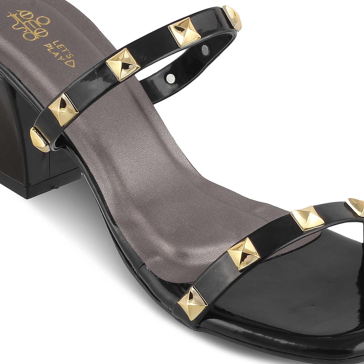 The Mag Black Women's Dress Block Heel Sandals Tresmode - Tresmode