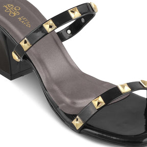 The Mag Black Women's Dress Block Heel Sandals Tresmode - Tresmode