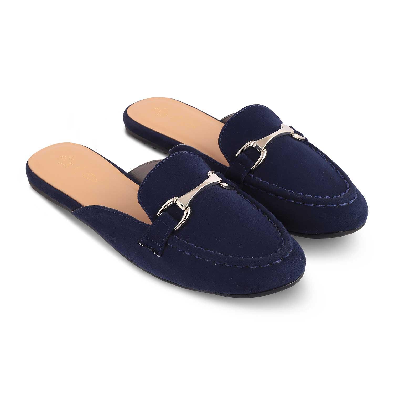 The Mlip Blue Women's Dress Mules Tresmode The Mlip Blue Women's Dress Mules Tresmode