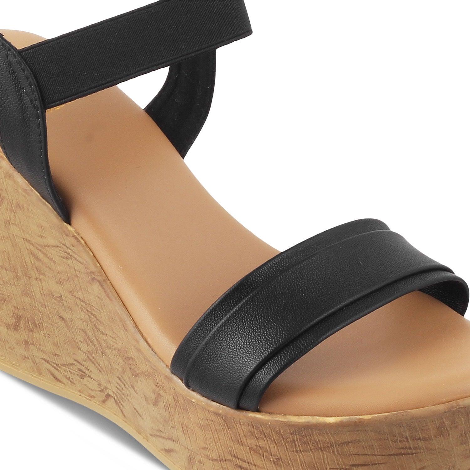 Buy Black Women's Wedges - The Parigi Black