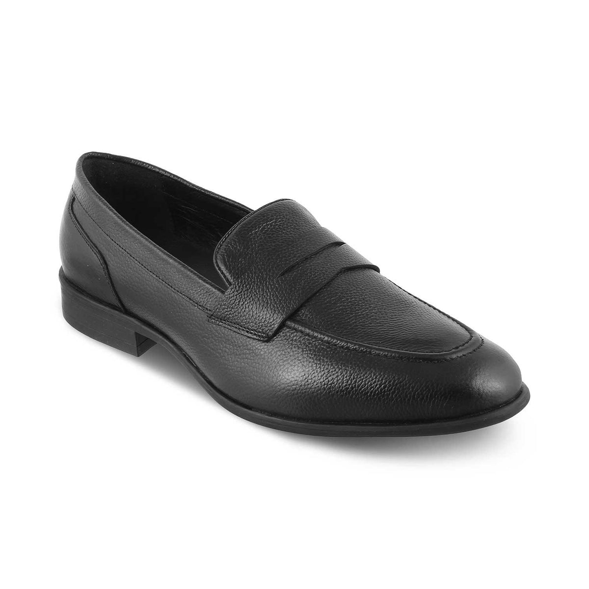 Tresmode Tremso Black Men's Leather Loafers