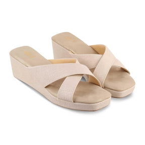 The Rew Beige Women's Dress Wedge Sandals Tresmode - Tresmode
