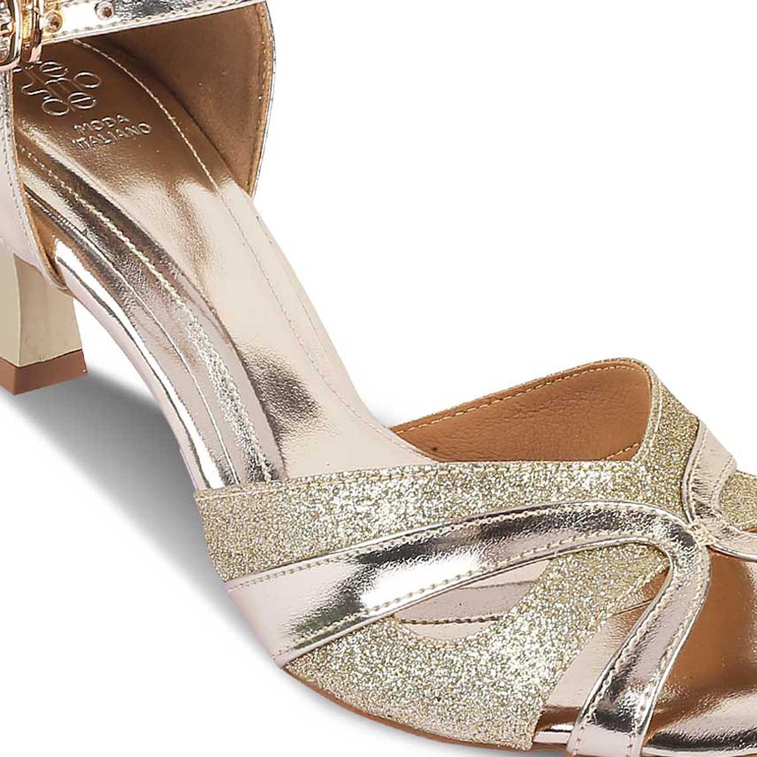 slim fit dress slacks Akira Gold Sydonic Gold Watch Stiletto Sandal