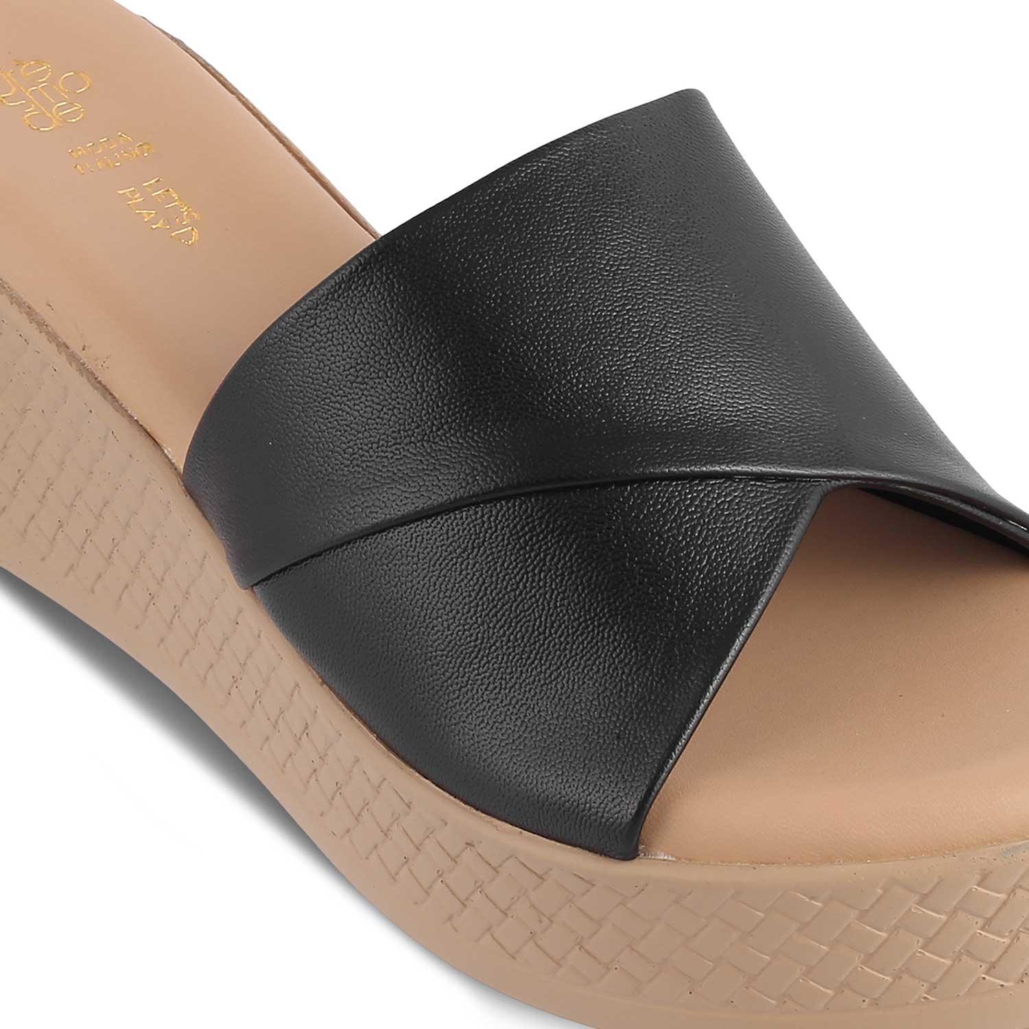 Slides Platform Wedge Casual Sandals Buy Black Women's Wedges The