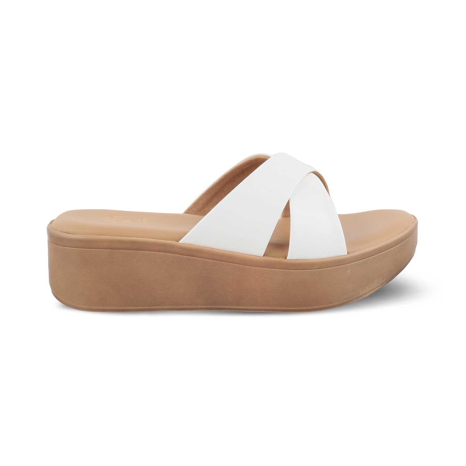 The Simedge White Women's Dress Wedge Sandals Tresmode - Tresmode