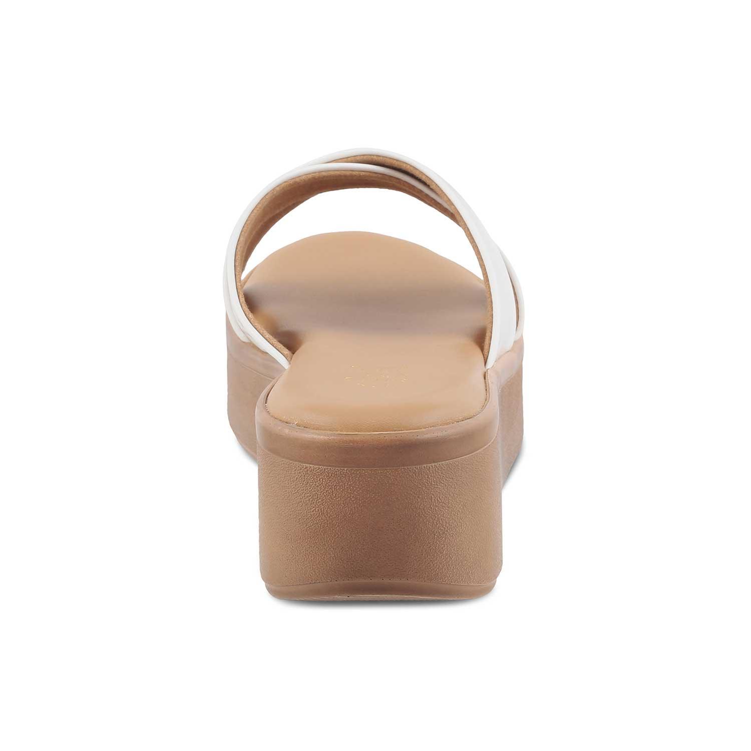 The Simedge White Women's Dress Wedge Sandals Tresmode - Tresmode