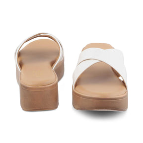 The Simedge White Women's Dress Wedge Sandals Tresmode - Tresmode