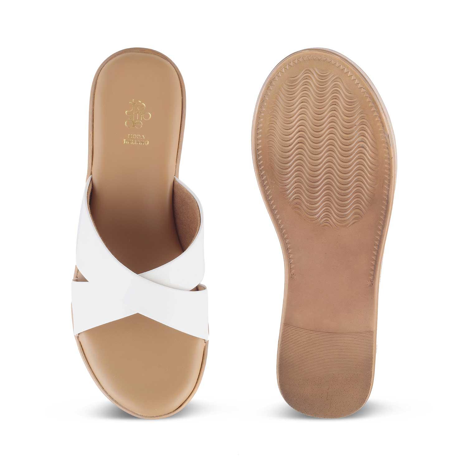 The Simedge White Women's Dress Wedge Sandals Tresmode - Tresmode