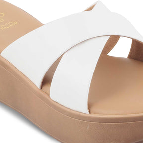 The Simedge White Women's Dress Wedge Sandals Tresmode - Tresmode